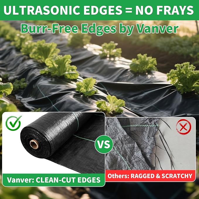 6ftx100ft Garden Landscape Fabric Weed Barrier Fabric Heavy Duty,Weed Blocker Fabric, Geotextile Fabric Under Gravel,Garden Tarp to Prevent Weeds, Landscaping Fabric, Driveway Fabric