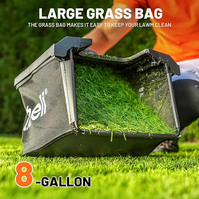Litheli Cordless Lawn Mower 13 Inch, U20 Handy+ 20V Electric Lawn Mowers for Garden, Yard and Farm, 5 Heights Adjustment, Light Weight,2 x 4.0Ah Portable Battery Included