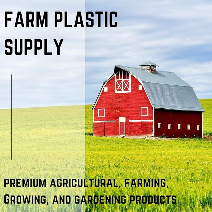 Farm Plastic Supply - 6 Mil White Plastic Sheeting - Overwintering Film, 6 Mil White Plastic Film, Greenhouse Plastic, Durable Plastic Sheeting (28' x 40')