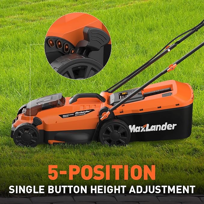 Maxlander 13Inch Electric Lawn Mower Cordless & Cordless Weed Wacker 10 inch with 2 PCS 20V 2.0Ah Batteries