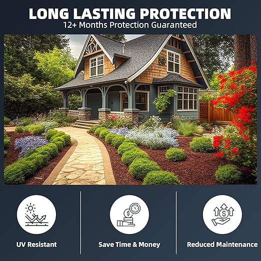 Rock Glue for Landscaping - 2 Gallon Mulch Glue with Grip Max for Strong Adhesion of Rocks, Gravel&Mulch, Long-Lasting Non-Toxic, Fast-Drying & Weather-Resistant Gravel Binder for Pebble, Pine Straw