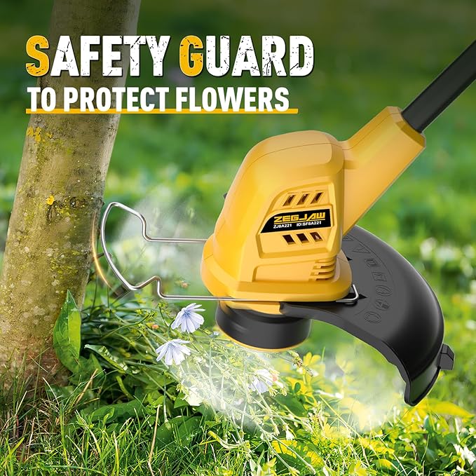 13-Inch 20V Cordless Lawn Mower & 10 Inch 20V Weed Wacker Cordless