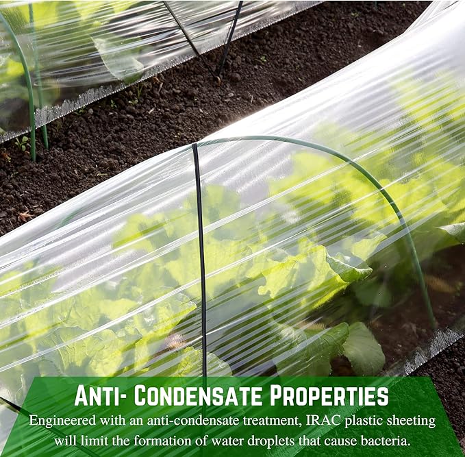 Farm Plastic Supply - Clear IRAC Greenhouse Plastic Sheeting - 6 Mil - (40' x 20') - 4 Year UV Resistant Infrared Anti-Condensate Green House Covering Thermal Greenhouse Plastic 6 mil