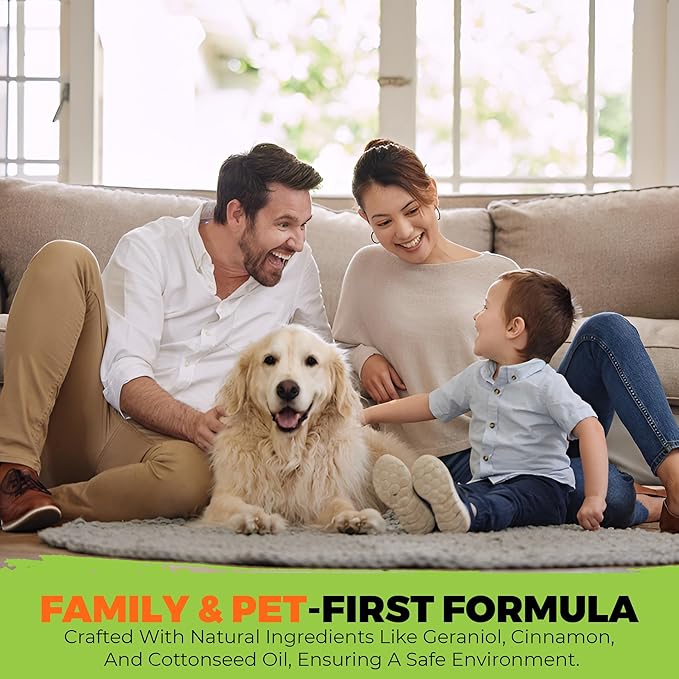 Nature's Dome Eco-Friendly Pest Control Spray β Ant, Roach, Spider, Fly, Flea and Insect Control with Natural Essential Oils β Fast-Acting, Child & Pet Safe for Indoor & Outdoor Use (32 OZ)