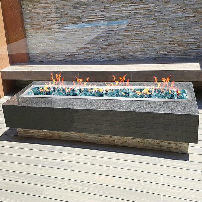Stanbroil 36 by 6-Inch Drop-in Linear Fire Pit Burner, 304 Stainless Steel Natural & Propane Gas Firepit Insert for Fire Pit Table Indoor Outdoor, 65,000 BTU Max