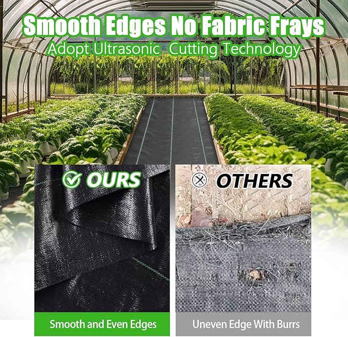 4FT x 100FT Weed Barrier Landscape Fabric Heavy Duty, Thicken Garden Fabric Weed Mats, Weed Control Garden Cloth, Woven Geotextile Fabric for Garden Beds, Underlayment, Commercial Driveway