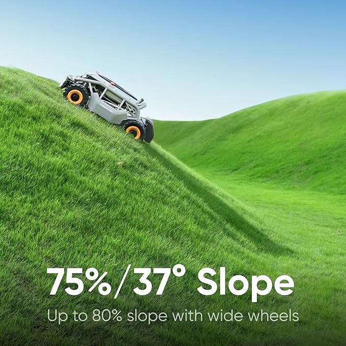 Remote Control Lawn Mower S1 4WD 56V12Ah, Multi-Functions RC Lawn Mower with 1.5-4.3 Inch Cutting Height 21 Inch Cutting Width for 75% Slope(37Β°) for Mowing 0.75 Acres