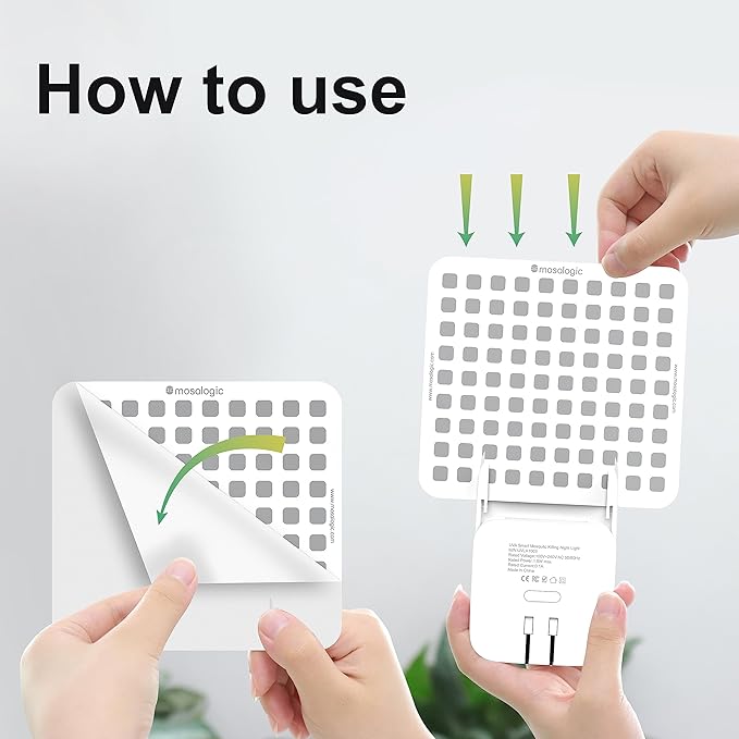 Mosalogic Updated Fly Trap Refills Sticky Card Replacement Glue Cards for Flying Insect Trap indoor-10pack (No Device)