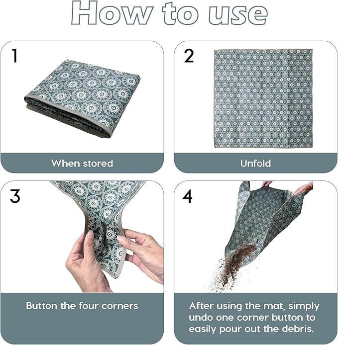 Heavy-Duty Waterproof – Indoor Plant Transplanting & Mess Control Mat, Thick Succulent Potting Tray for Soil Change, Spill-Proof Gardening & Pet Grooming Mat (S - 26.8"X26.8")