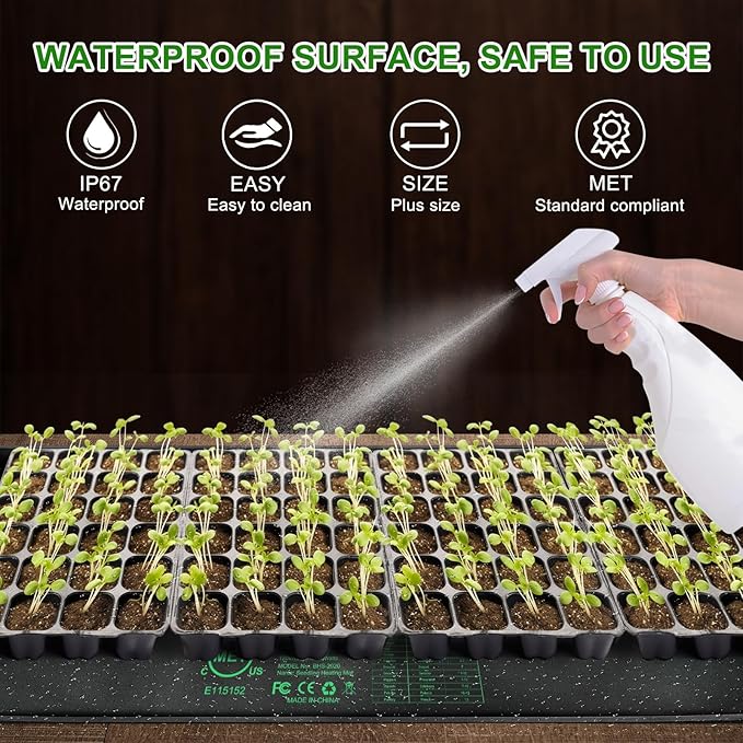 Seedling Heat Mat 48" x 20"in,Waterproof Heat Mats for Seed Starting,Plant Heating Mat for Seed Germination,Hydroponic Plant,Reptile Indoor