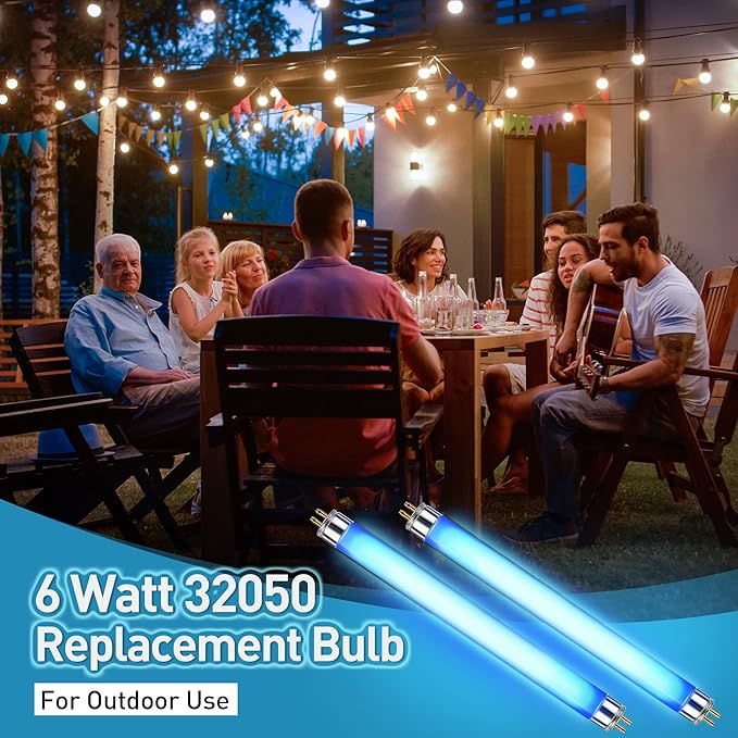 Bulbs Replacement for 32050, T5 6W UV Bulbs for Outdoor Insect Trap, Compatible with DT2000XLP DT2000XL DT3012, Mosquito and Flying Insect Trap Replacement UV Bulb(6)
