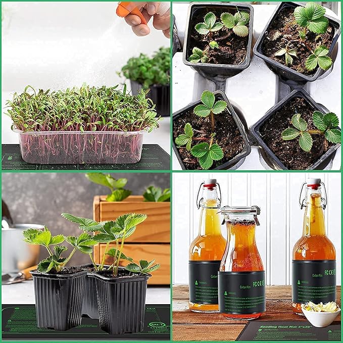1 Pack Seedling Heat Mat for Seed Starting,20" x 20.75" Waterproof Heating Pad for Indoor Plants Germination(L)