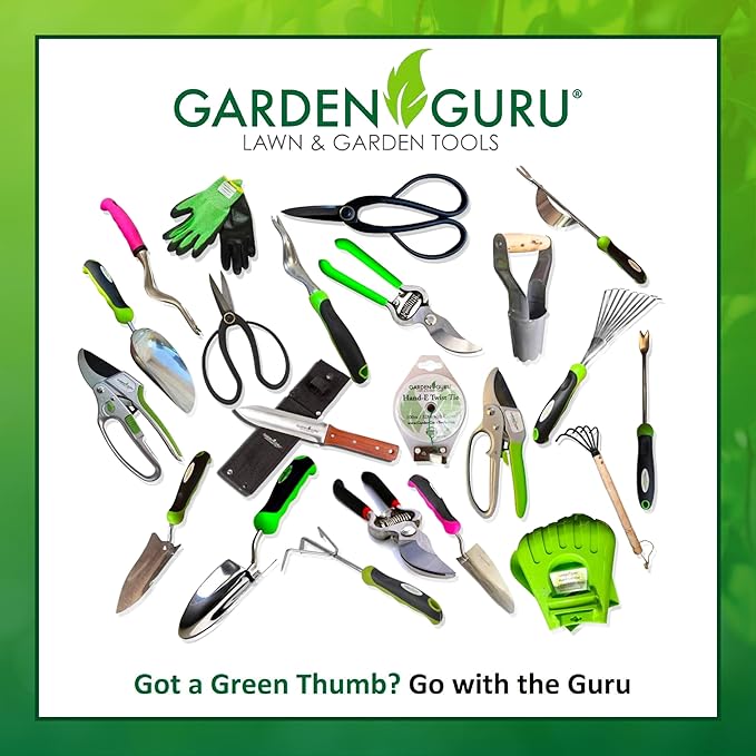 Garden Guru Garden Hand Weeder Tool Set 3pc Dandelion Weeder, Fork, Patio Weeder – Heavy Duty Stainless Steel Gardening Weeding Tools - Ergonomic Comfort Grip Handle