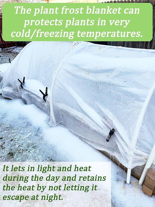Abimars Thicker Plant Covers Freeze Protection 1.77 oz/yd², 5ft x 33ft Reusable Floating Row Cover for Garden, Frost Cloth Plant Freeze Protection, Plant Blanket for Outdoor Plants