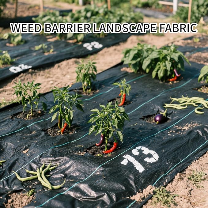 Weed Barrier Landscape Fabric, Durable PE Ground Cover Mat, High Permeability Weed Control Cloth, Gardening Weed Blocker Mat, Driveway Fabric (4x300 FT)