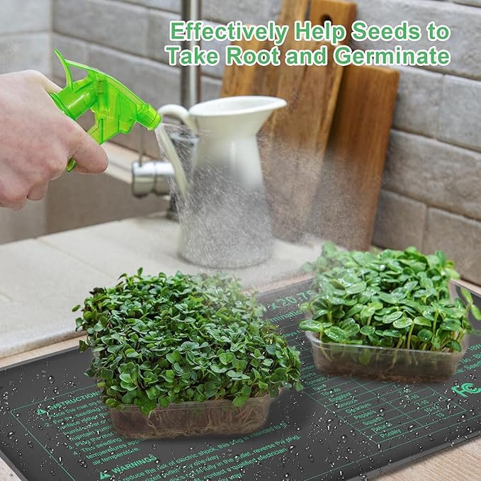 Bestio Seedling Heat Mat 10 x 20.75 in 2 Pack Waterproof Plant Heat Mat for Seed Starting Seed Warming Mat for Seedling Germination,Hydroponic Plant