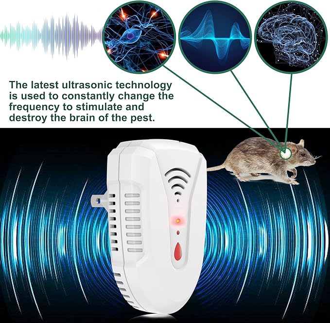 2025 Upgraded Version Ultrasonic Pest Repeller 6 Pack, Mouse Repellent Indoor Plug in, Insect Ultrasonic Repellent for Bugs Roach Insect Mice Spider Mouse Mosquito Ant, 3 Mode Switching