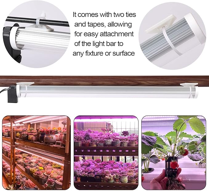 JCBritw Standing LED Grow Light,Adjustable T12 Bar Plant Light, White 6500K Full Spectrum Plant Grow Lamp on Stand for Indoor Plants Seed Starting, Seedlings, Veg, Flower