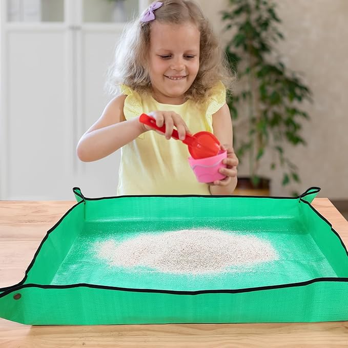Extra Large Potting Mat Transplanting, 39.4" X39.4" Waterproof Succulent Repotting Mat for Indoor Mat, Foldable Soil Change Planting Mat - Gardening Gifts for Women