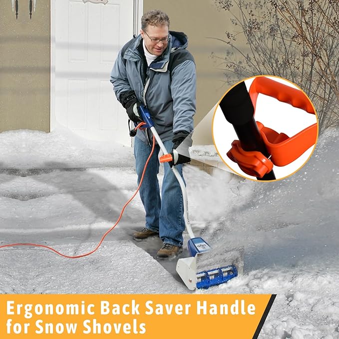 Back-Saving Handle Tool Ergonomic Attachment for Hula Garden Hoe Universal Back Saver Tool Handle for Shovels Rakes Lawn Trimmers, Orange