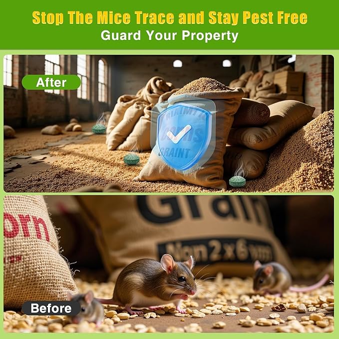 Rodent Deterrent Balls, Non-Toxic and Safe for Homes, 80PCS