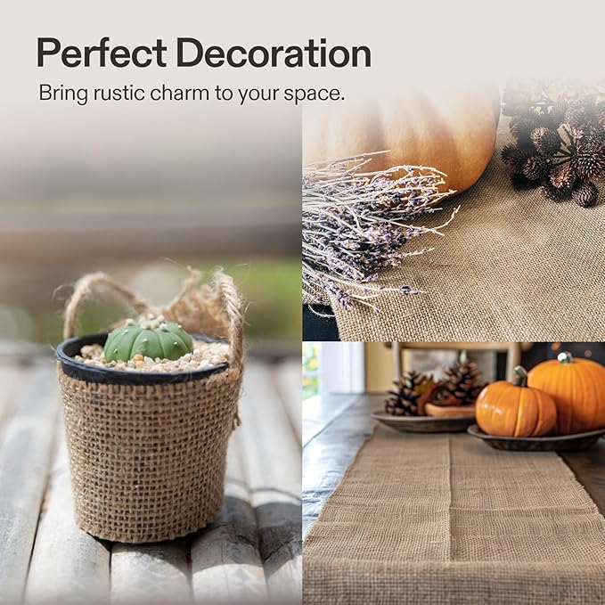 VIVOSUN 40 in x 75 ft Burlap Fabric, High Density Natural Jute Fiber, Multipurpose Burlap for Gardening, Outdoor Plant Care, Weed Barrier, DIY Crafts, and Decoration