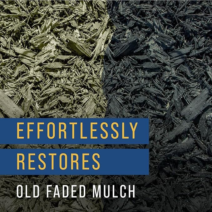 Maplefield Ultra Concentrated Black Mulch Dye - 32 Oz - Rubber Mulch Colorant & Pine Straw Stain - Fade-Resistant Formula for 3200 Sq Ft Coverage