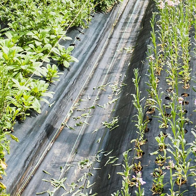 6FT x 300FT Weed Barrier Fabric, 4.6oz Landscape Fabric Heavy Duty Weed Barrier, High Permeability Ground Cover Geotextile Fabric Weed Cloth for Garden, Farm & Driveway