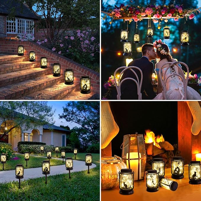Dog Solar Lanterns, Dog Gifts for Women Mom Grandma, Christmas Dog Mom Gifts, Unique Birthday Gifts for Dog Lovers, Garden Decoration Outside for Yard, Patio,Backyard,Porch