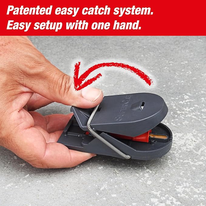 SWISSINNO Mousetraps & Mice Traps for Home - PRO SuperCat - 4 Traps – Pre-Baited Snap Traps with Precision Trigger – Instant Catch & Kill – Indoor & Outdoor Use – Easy Set No-Touch Disposal