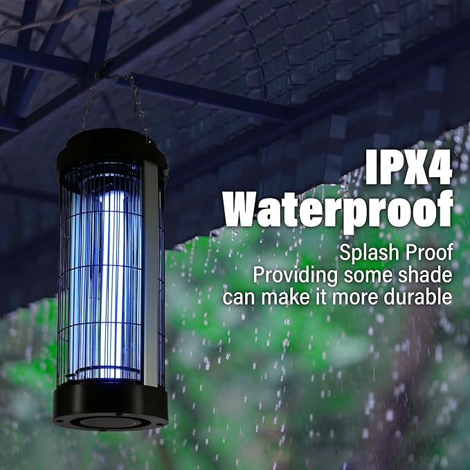 Powerful Bug Zapper Outdoor for 5000 Sq.Ft. with 13FT Power Cord, 3600V Instant Killing Grid Removable Hanging High Power Outdoor Mosquito Killer, Fly Trap Lamps for Garage Farm Home
