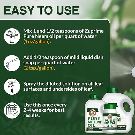 Nani's Pure Neem Oil for Plants Concentrate - Dilute for Use as Organic Neem Oil Spray for Plants, Outdoor & Indoor Use - 100% Cold Pressed - Horticultural Enhanced Plant Health & Shine Need (34 oz)