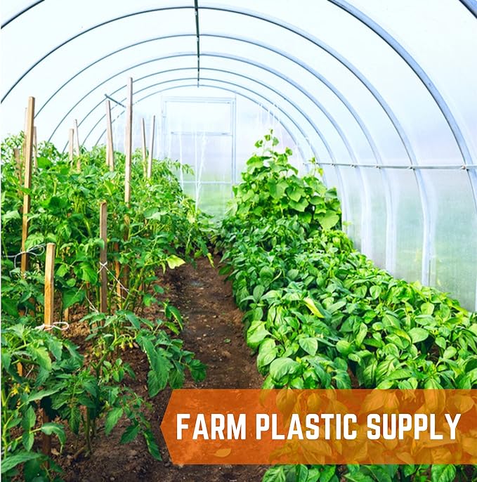 Farm Plastic Supply - Greenhouse Clamp 20 Pack - (4" Long x 1" Wide) - White ABS Clamps for Greenhouse, ABS Clips, Greenhouse Clamps for Farming, Gardening, Agriculture