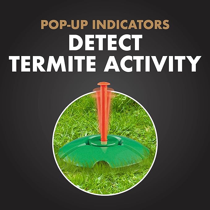 Spectracide Terminate Termite Detection & Killing Stakes2, 5 Count, Replacement Stakes With Pop-up Indicators Detect Termite Activity And Kill Foraging Termites Replacement Stakes