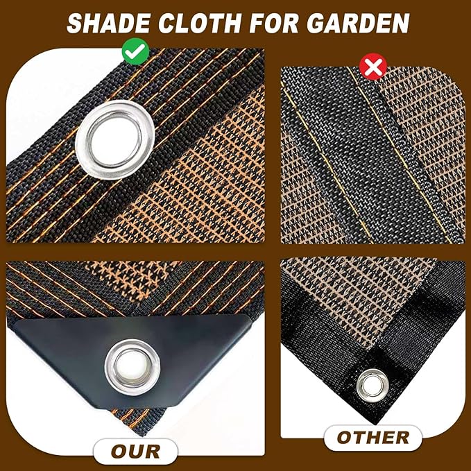 80% Sunblock Shade Cloth Net Resistant - 12x24Ft Garden Shade Mesh for Plant Cover, Greenhouse, Chicken Coop, Kennels, Tomatoes Plants