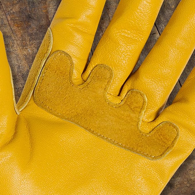 Gardening Gloves Lightweight Tough Heavy Duty Long Sleeve Leather Pruning Gloves with Adjustable Strap