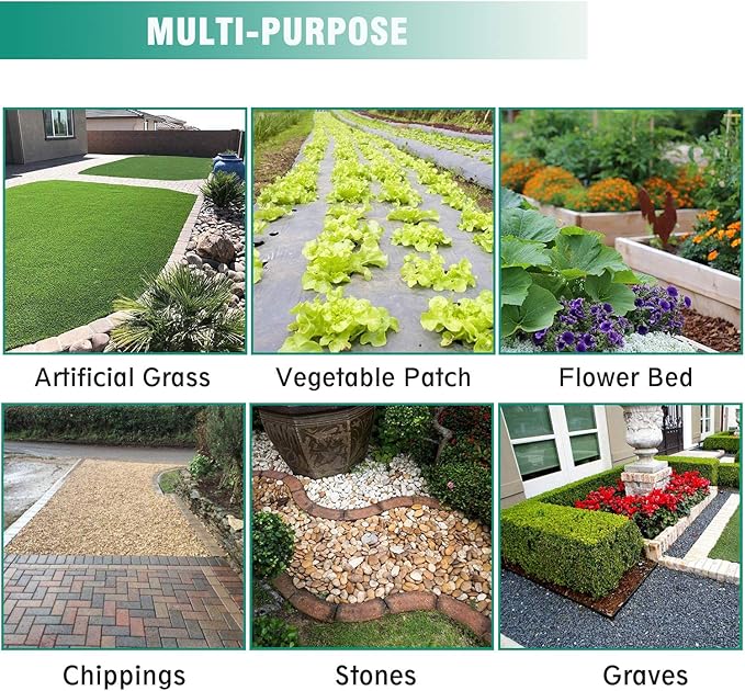 Snail 7ft x 200ft Weed Barrier Landscape Fabric Premium 5oz Pro Heavy Duty Ground Cover Anti-Weed Gardening Mat High Permeability Easy Setup Commercial Outdoor Weed Mat