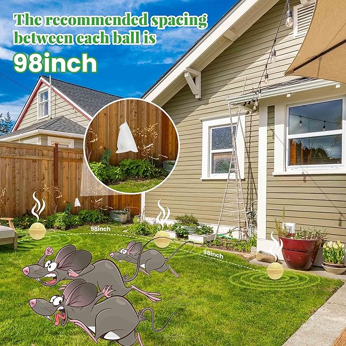24 Pack Natural Mouse Repellent Peppermint Oil for Repels Mice & Rats, Repellent for Mice Repellent Outdoor & Indoor, Used for Car Engine, RV, Home & Kitchen, Lawn and Garden, Safe for Humans & Pets