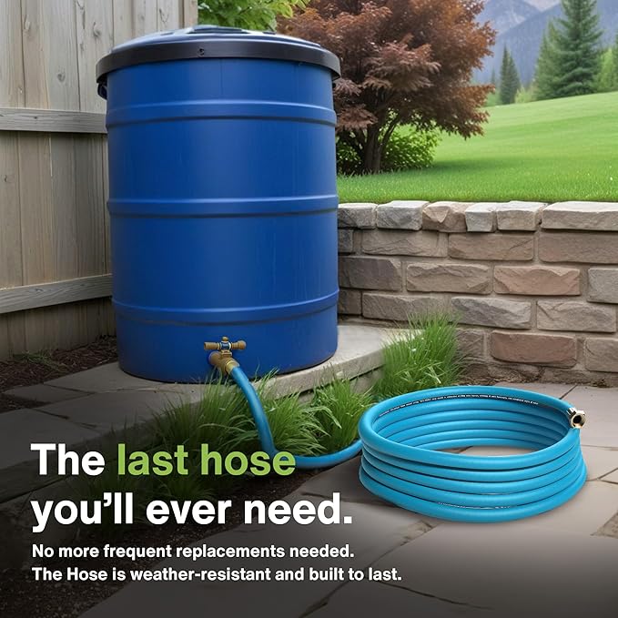 Aeromixer THE HOSE - 3/4 Inch Garden Hose 25Ft, Kinkless Commercial Garden Hoses, Heavy Duty Industrial Water Hoses for Outdoors, 650 PSI High-Pressure Watering Tool for Farming and Gardening