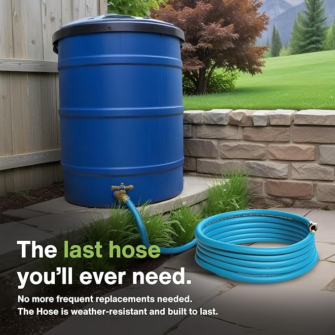 Aeromixer THE HOSE - 1 Inch 75Ft Flexible Garden Hose, Heavy Duty Garden Hoses for Outdoors, Anti Kinking Industrial Outdoor Water Hoses, 650 PSI High-Pressure Watering Tool for Farming and Gardening
