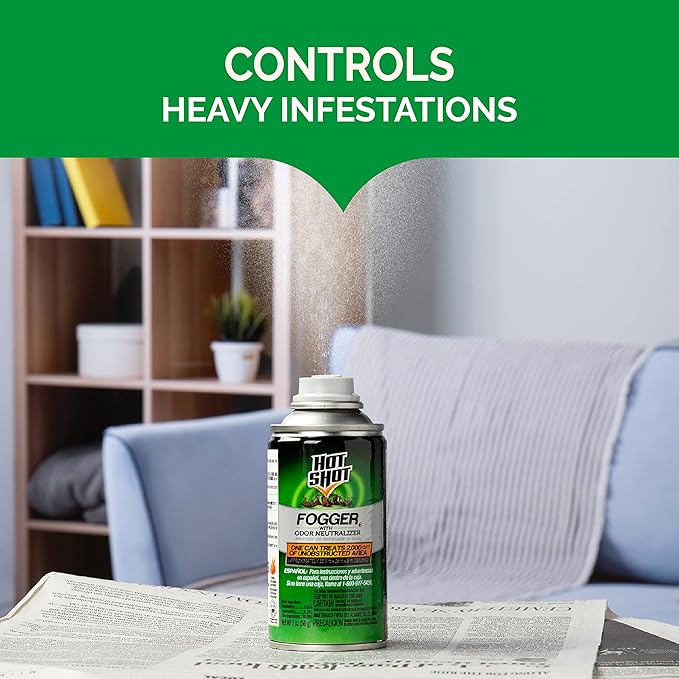 Hot Shot Pest Control Fogger, Kills Roaches, Ants, Spiders & Other Insects On Contact, Controls Heavy Infestations Indoorsy, 6-pack - 18-count