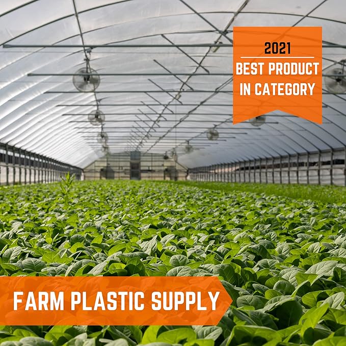 Farm Plastic Supply - Clear IRAC Greenhouse Plastic Sheeting - 6 Mil - (24' x 10') - 4 Year UV Resistant Infrared Anti-Condensate Green House Covering Thermal Greenhouse Plastic 6 mil