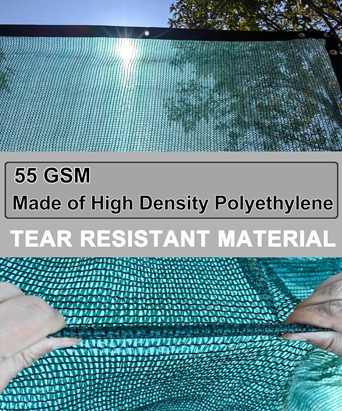 E.share 40% Shade Cloth for Garden, 20 Ft X 24 Ft Sun Shades Outdoor Patio with Grommets for Plant Covers,Porch Screen,Pergola Shade Cover,Greenhouse,Green