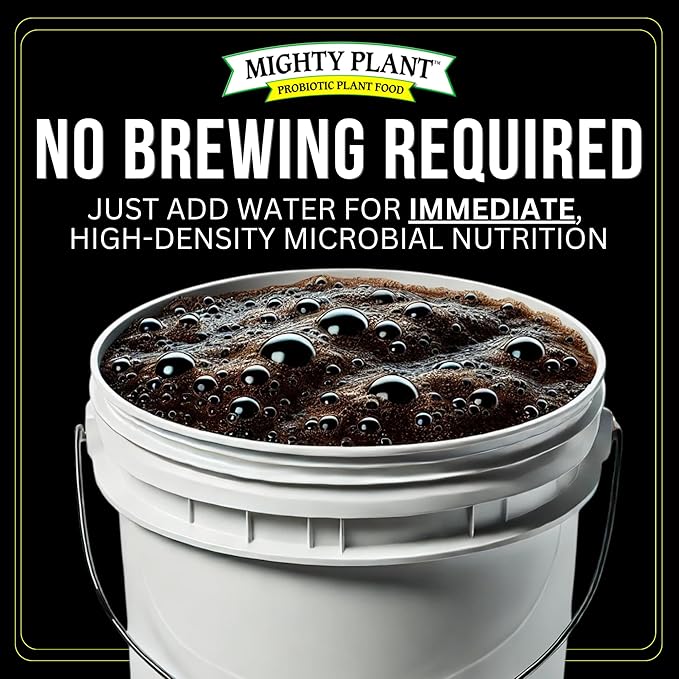 Organic Instant Compost Tea (5 oz) – Probiotic Plant Food Bloom Booster & Yield Booster for Hydroponics & All Gardening Types | Microbial Formula Converts Amino Acids for Enhanced Growth (5, Ounces)