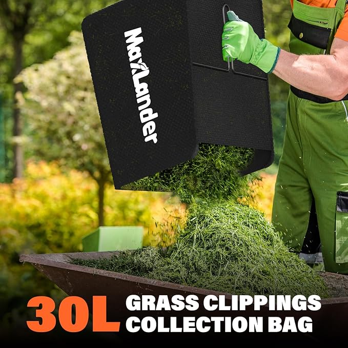 MAXLANDER Electric Dethatcher and Scarifier, 13” 12Amp 2-in-1 Lawn Dethatcher with 4-Position Depth Adjustment, 30L Removable Collection Bag, Airboost Technology Increases Lawn Health