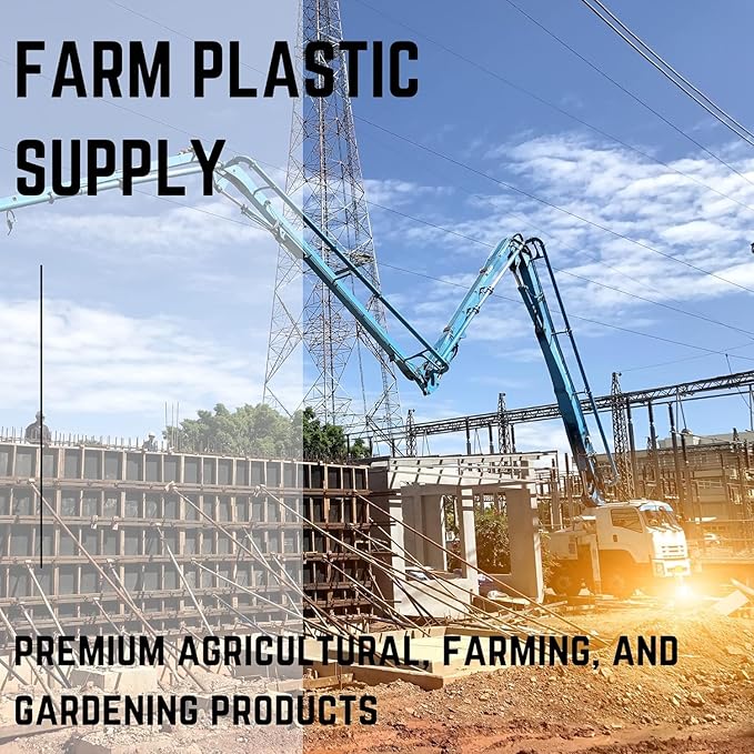 Farm Plastic Supply - Dura Skrim String Reinforced Clear Plastic Sheeting - 6 Mil - (10' x 100') - Reinforced Poly Film Tear Resistant, Weatherproof, Vapor Barrier Polyethylene Roll for Construction