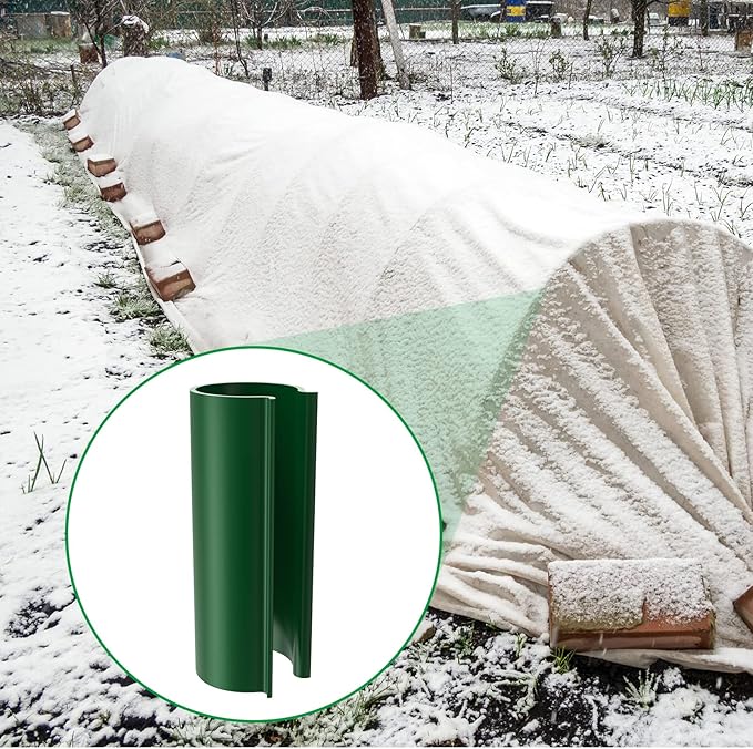 Jetec 64 Pieces Pool Cover Clamps for Above Ground Pools PVC Pipe Clips for Greenhouses, Row Covers, Shelters, Bird Protection, 2.4 Inches Long(1/2 Inch,Green)