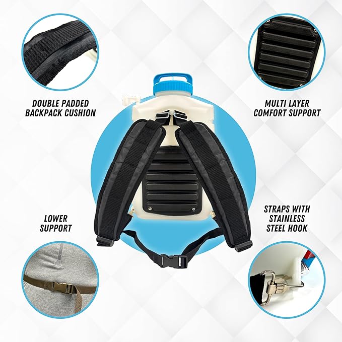4.2 Gal Battery Powered Backpack Sprayer-Multifunctional Weed Sprayer for Lawn&Garden with Adjustable Nozzles and Shoulder Strap, High-Pressure Spray Hose for Weeding&Cleaning
