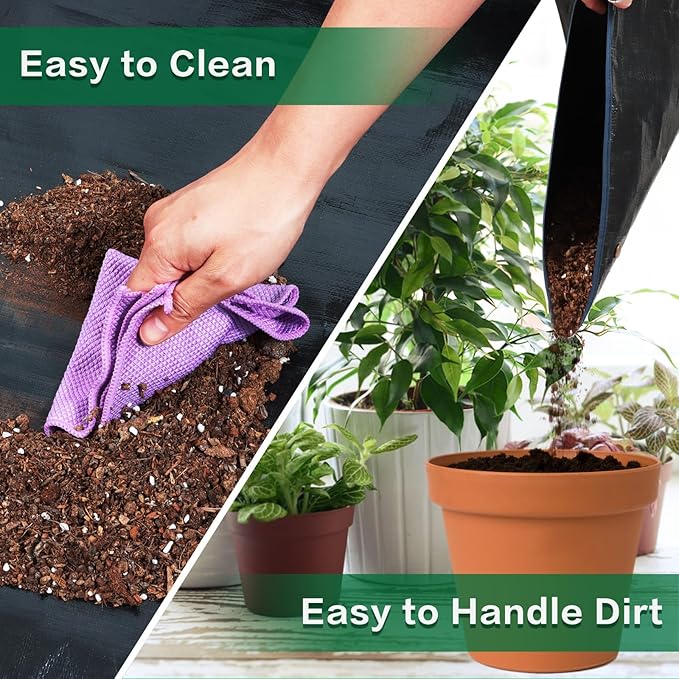 26.8" x 26.8" Plant Repotting Waterproof Transplanting Potting Mat - Portable Indoor Succulent Gardening Watering Square Foldable Garden Mat