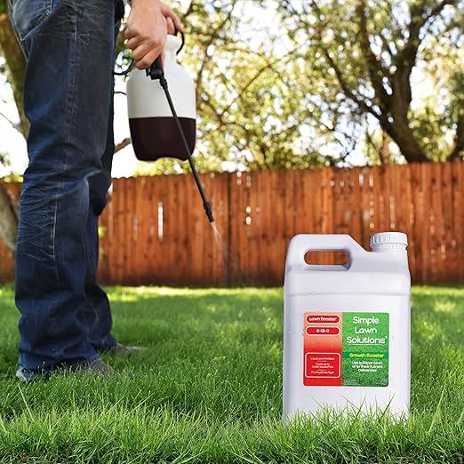 Extreme Grass Growth Lawn Booster- Liquid Spray Concentrated Fertilizer with Humic Acid- Any Grass Type- Simple Lawn Solutions (2.5 Gallon)